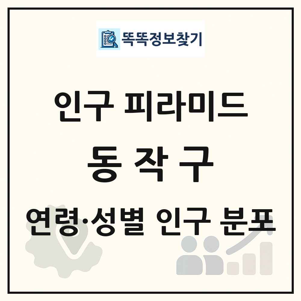 동작구 인구 피라미드 링크 그림